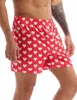 Herr shorts herrar söta kärlek hjärta tryck klassisk mjuk boxare lättvikt lös outfit lounge för strandfest sommarkläder 230325