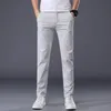 Pantalon pour hommes 7 couleurs classique couleur unie été mince décontracté mode d'affaires Stretch coton mince marque pantalon mâle 230325