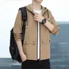 Männer Jacken Frühling Herbst Jacke Für Männer Einfarbig Männliche Mit Kapuze Koreanischen Stil Casual Und Mäntel Slim Fit Tops kleidung