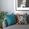 Pillow Black Zebra Case Cover Cojines Decorativos Para Sofa Throw Pillows Top Luxury Orange S Animal Coussin /Decorati