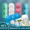 Baking Moulds Ice Tray Low Temperature Resistant Refrigerator Safe Non-stick Quick Release Transparent Lid 3 Holes Balls