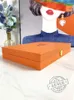 Zestawy naczyń stołowych Lekkie luksusowe widelec noża ze stali nierdzewnej i łyżka 24 prezenty pomarańczowe pudełko na prezenty