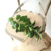 Decorative Flowers Milan Artificial Plant Real Touch Green Leaf Flower Branch Home Decoration Diy Fake Tree Accessories Garden Wall Faux 3pc