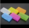 Portabel bärande batterilagringslådor Fall akrylbox Färgglada plastsäkerhetsförpackningar för 18650 18350 18500 CR123 Battery Ups