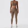 Active Sets 2PCS Women's Tracksuit Athletic Wear Seamless Yoga Set Workout Sportswear Gym Clothing High Waist Leggings Fitness Sports