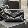 Sac de luxe pour femmes Sac à bandoulière simple fourre-tout matelassé sac en cuir véritable boucle 6 couleurs mode 2023 Internet célébrité frappé sac à bandoulière sac à main pour femme