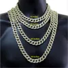 2021 12MM Miami Cuban Link Chain Necklace Bracelets Set For Mens Bling Hip Hop iced out diamond Gold Silver rapper chains Women Lu259M