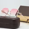 L1918Piece Fashion Sunglasses Glasses Sunglasses Designer Men's Ladies Brown Case Black Metal Frame Dark Lens