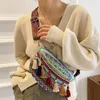 Bolsos de cintura Bolso de mensajero tejido Borla de mujer Estilo étnico de cuero retro Hombro Señoras Tendencia de moda