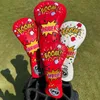 Andra golfprodukter BOMS Premiumläderhuvudskydd Set Golf Club headcovers för förare Fairway Hybrid Wood Head Covers 230325