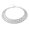 Choker Avancerat mode Multi-Layer Rhinestone Halsband Bridal Wedding Dress Accessories