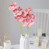 Dekorative Blumen Künstliche 3D-Band Orchidee Phalaenopsis Hochwertige Schmetterling Gefälschte Pflanzen Vasen Für Hochzeit Home Festival Dekoration Wr