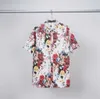 男性女性カジュアルシャツ夏のトップハワイスタイルボタンラペルカーディガン半袖シャツボウリングシャツブラウス