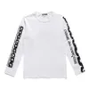 Designer TEE Men's T-shirts CDG Com des Garcons Play Long Sleeve T-Shirt Black Unisex Streetwear Size XL