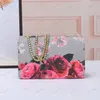 Double Chain Ladies Shoulder Bag Luxury Designer Sunset Bag Classic Latest Color Flower Pattern Makeup Bags Toiletry Kits