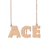 Hangende kettingen aas naam ketting coole bloedige kunst voor Halloween en Santa's Day sieraden cadeau Kids jongensmeisjes