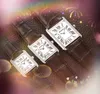 Crime Premium Mens Womens Lovers Watch Imported Quartz Movement Male Time Clock Watch 316L Stainless Steel Case Roman Tank Square Design Wristwatch