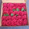 25st tillgängligt Flower Arch Wedding Bouquet Artificial Rose Head med stjälkar Silk Fake FLOWER PE FOAM ROSE BRUGDE DECED Wedding Decorations Home