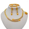 Collana Orecchini Set Africano Dubai Gioielli in oro Cristallo nigeriano Lungo Per le donne Accessori da sposa da sposa italiani Mezzo22