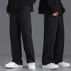 Men's Pants Men's Y2K Black Korean Clothing Straight Trousers Casual Wide Cropped Pants Streetwear Suits Pants Overalls Sweatpants For Man W0325