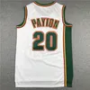 American Basketball Wear Gary Payton 20 Men Jerseys Rojo Blanco Blanco Verde Mitchell Ness Camisa de jersey de tamaño adulto Mezcla Mezcla