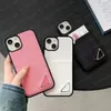 Classic Card Pocket Mobile Telefoon hoesje voor iPhone 14 14Pro 13 13Pro 12 12Pro 11 Pro Max Retro Leather Back Shell Cases Triangle Letter Cover