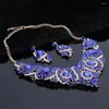 Collier boucles d'oreilles ensemble mode strass cristal larme tour de cou bal femmes boucle d'oreille fête de mariage bijoux fantaisie