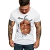 Hommes t-shirts mode pour drôle garçon 3D Muscle chemise col rond à manches courtes t-shirt hommes/femmes hauts t-shirt été décontracté Streetwear vêtements 2023