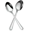 Ensembles de vaisselle Cuillères Ustensiles de service Cuisine à fente Espresso Latte Scoop Antipasto Gâteau Couverts Poignée Restaurant Soupe Dîner Portable