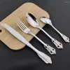 Dinnerware Sets 24Pcs Cutlery Gold 304 Stainless Steel Flatware Dining Mirror Knife Forks Tea Spoons Kitchen Western Tableware