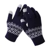 Vantar Fingerless Five Fingers Gloves Varma och köldsäkra förtjockade vuxen jacquardhandskar dam vinterstickade pekskärmshandskar