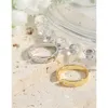 Bagues en grappe MLKENLY Light Luxury Design Sens Minimalist Broken Ring Micro-incrusté Zircon 925 Sterling Silver Femme Bijoux