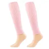 Women Socks Useful Fits Well Acrylic Fiber Knitted Warm Thigh High Footless Knit Ribbed Long 1 Pair