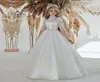 Glitz 2023 Lace Flower Girl Dress Bows Children039s First Communion Dress Princess Tulle Ball Gown Wedding Party Dress 214 Yea5355814