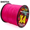 Visaccessoires Ghotda 4strands Gevlochten goede sterke vislijn Multifilament 100m karpers vissenkoord visaccessoires Sea 4,8-36,8 kg P230325