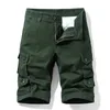 Pantaloncini da uomo Cargo Uomo Cotone Bermuda Uomo 2023 Pantaloni estivi larghi da uomo con cerniera militare Verde militare tattico