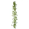 Decoratieve bloemen 10 stks 1,7 meter bedrade Ivy Garland Silk Artificial Vine Green voor bruiloft Road Led Flower Props