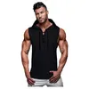 Herentanktops MRMT 2023 Brand Heren Casual Hooded Solid Lace Vest Mouwloos T-shirt T-shirt voor mannelijk t-shirt