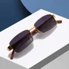 30% OFF Luxury Designer New Men's and Women's Sunglasses 20% Off Metal full-frame wooden leg dark business fashion casual