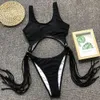 Одежда для купания, купальник с высоким вырезом, женский купальник с кисточками, женский сексуальный купальный костюм, бикини с леопардовым принтом, 2023, монокини, леди 230325
