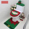 Toiletstoelhoezen kerstbedekking prop deksel kas set huis gebruik festival ornament tank decor toiletten badkamer decoratie