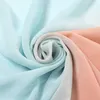 Moda Ombre Sciarpa in chiffon Hijab Foulard islamico di lusso Malesia musulmana Scialle lungo sfumato popolare femminile