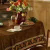 Сторонная ткань Американская коричневая скатерть атмосфера ретро гостиная