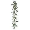 Decoratieve bloemen 10 stks 1,7 meter bedrade Ivy Garland Silk Artificial Vine Green voor bruiloft Road Led Flower Props