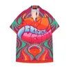 Tiger Flower Mens Prind Fashion Camisetas Button Casual Down Death Short Hawaiian Shirt Suits Summer Beach Designer Dress KXF9