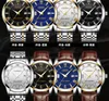 5 Pcs Men's Watch Calendar Fashion Casual Business Ultra-thin Waterproof Quartz Watch Black Steel Band