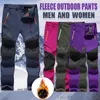 Pantaloni da uomo Pile invernale Pantaloni da uomo caldi Pantaloni da uomo da neve all'aperto Campeggio Escursionismo Pantaloni da lavoro antivento Snowboard Pantaloni impermeabili traspiranti W0325