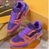 2023 Peacock Purple Thick Men Vulcanized Shoes Round Toe Shiny Rivet Lace-up Sneakers Women Casual Club Trainers Unisex Shoes mkjkmj000001
