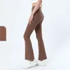 LL Joga strój Nowe chmurowe pojemniki kieszonkowe spodnie wysokiej talii Podnoszenie Sports Sports Fitness Pants Women's Nude Sense Yoga Standard