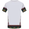 Męskie koszule Tshirt Modna moda lato mężczyźni Top African Clothing Africa Sukienka Drukuj Bogatowa koszula z krótkim rękawem dla mężczyzn 2023